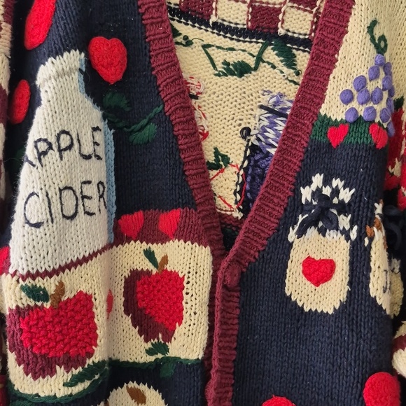 Vintage 90s Eagles Eye Sweater LG APPLE CIDER XL - Picture 2 of 4